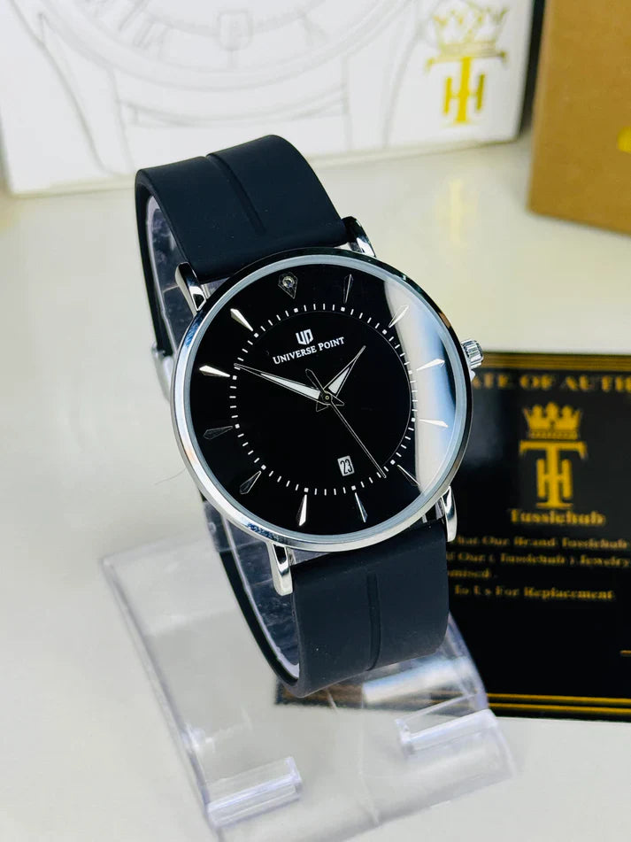 Black Silver Slim Balloon Watch