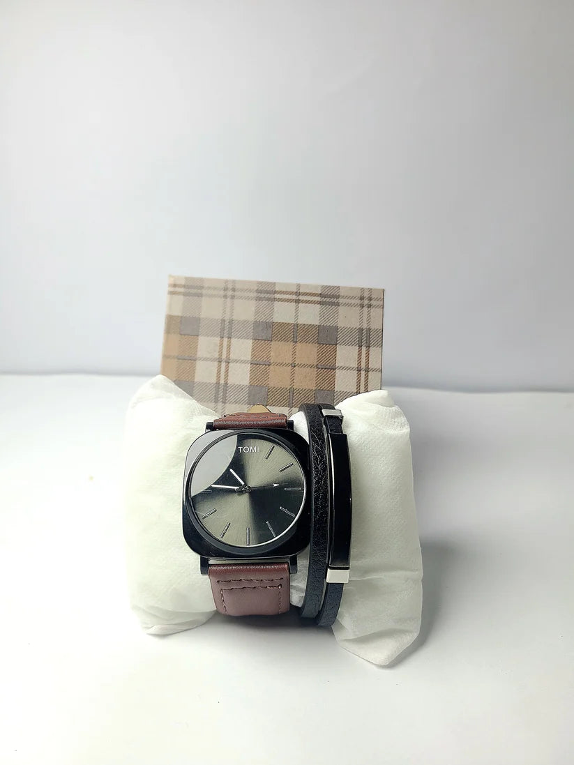 Stylish Strap Watch with bracelet